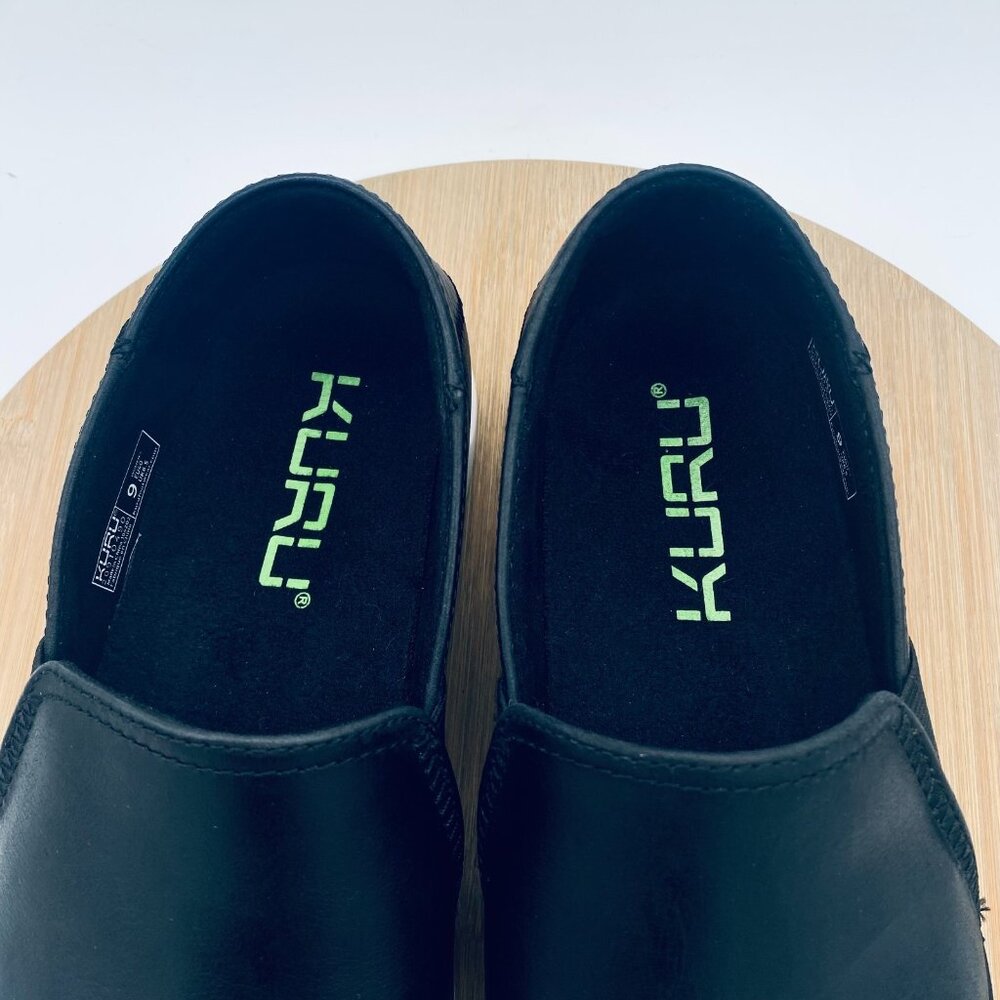 KURU Black and White Slip-On Athletic Shoes - Picture 4 of 11
